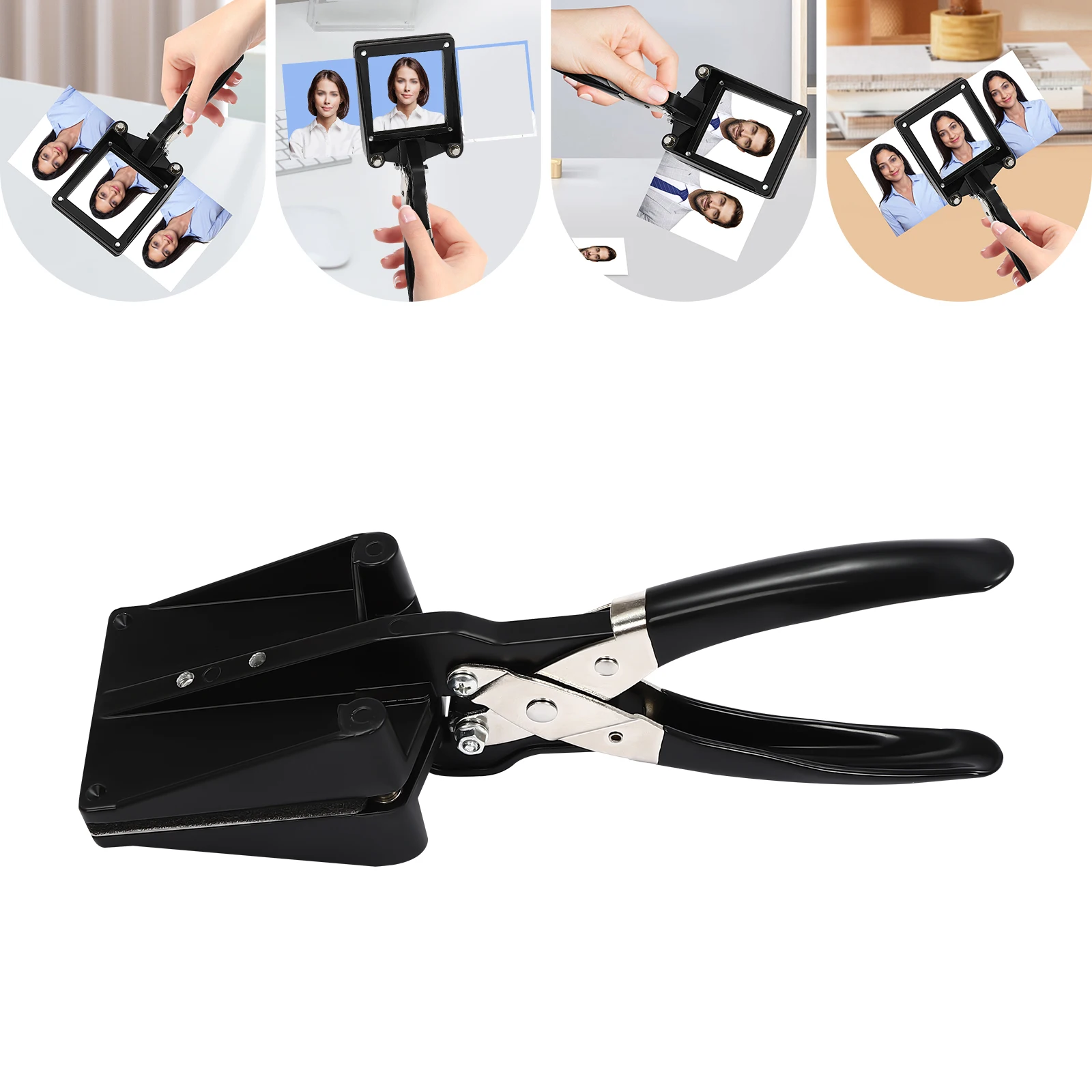Bild 3: Aluminiumguss Manuell Stanz Bild Cutter 9*3.4in Handheld-Passfoto-Cutter Mit Schutz Sleeve Glatte Kanten