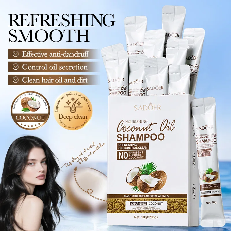 Coconut oil shampoo, anti dandruff anti itching, oil control hair care, making hair more fluffy, suitable for both men and women