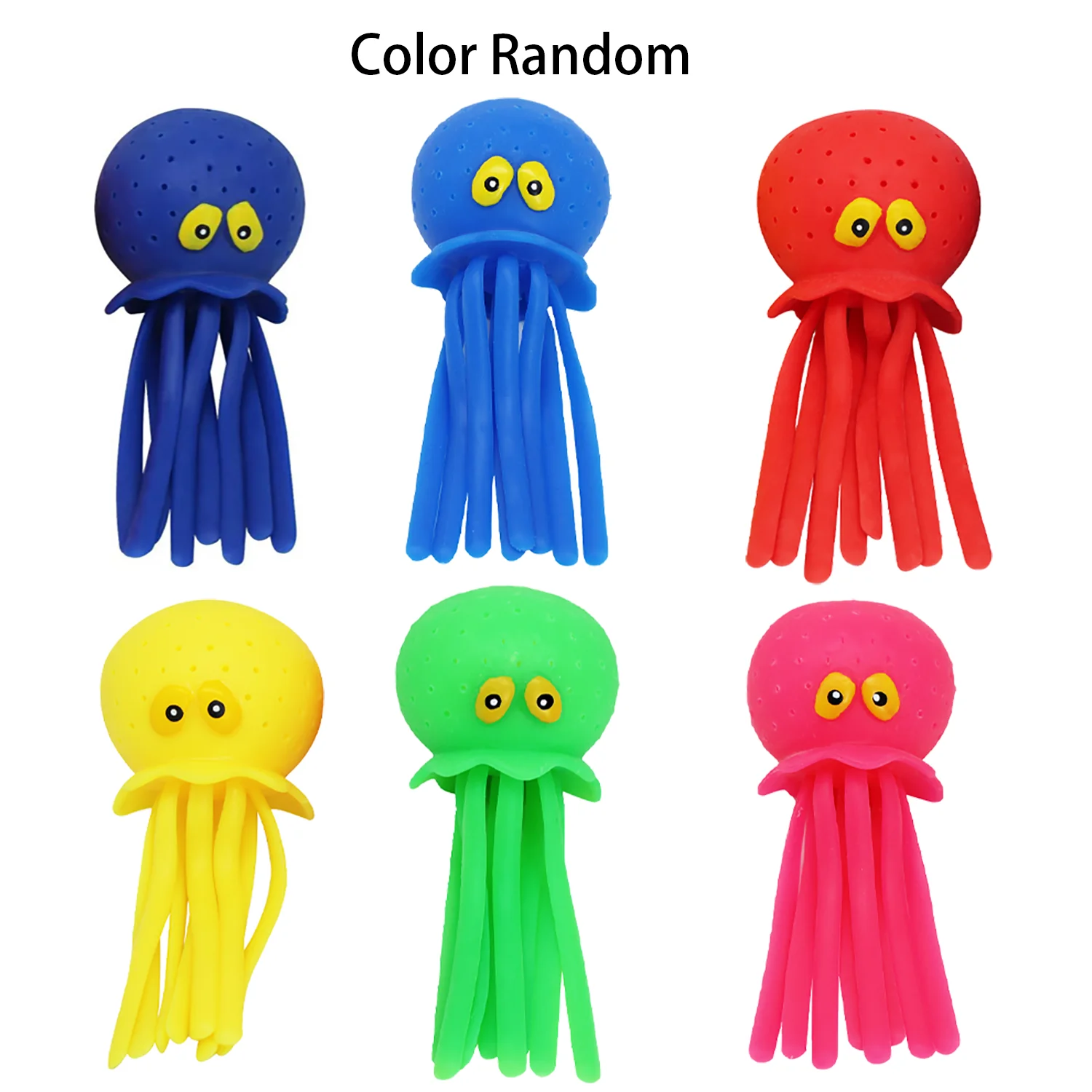 Playing Octopus, Squeezing Joy, Spraying Water, Marine Animal, Children's Shower Toy TPR Decompression Octopus