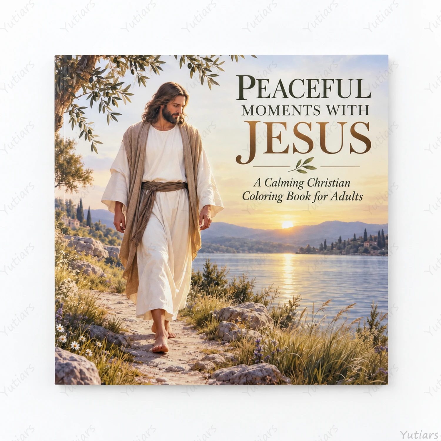 Jesus Adult Coloring Book with Peaceful Christian Scenes, Detailed Faith Inspired Line Art, Single-Sided Pages for Relaxation