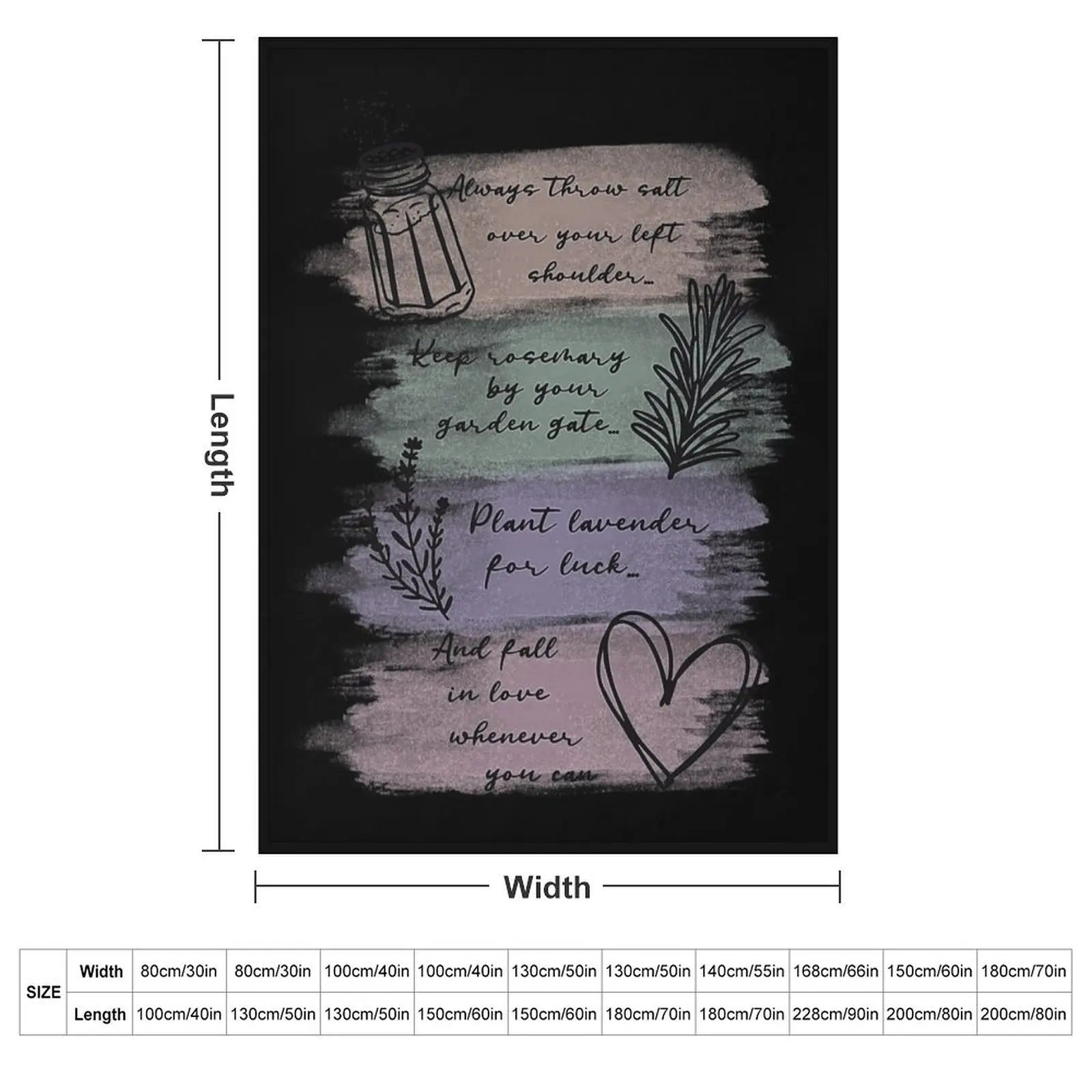 Always Throw Spilled Salt Practical Magic Inspirit Quote Throw Blanket Hair sofa bed Decorative Beds Thermal Blankets