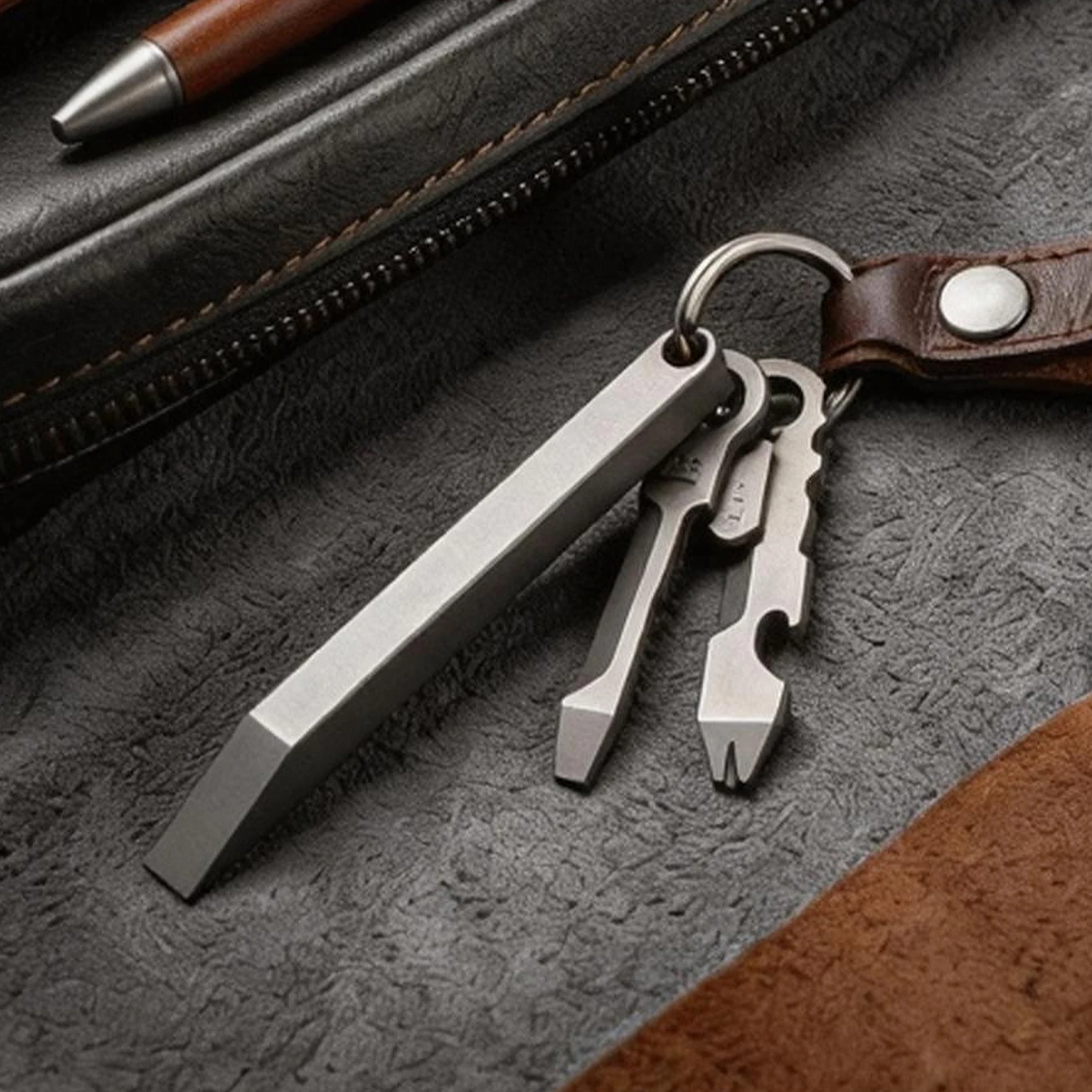 Ultra practical titanium alloy pry bar, multifunctional EDC pry bar, outdoor tool