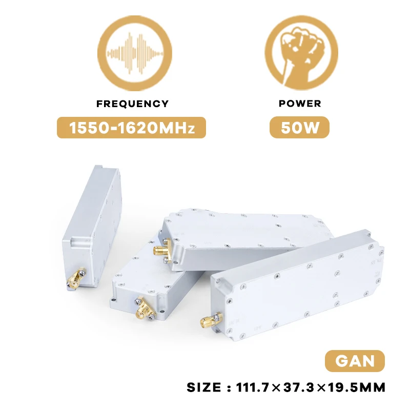 50W 1550-1620MHz moduł wykrywania przeciw dronowi wzmacniacz mocy RF PA UAV układanie sygnału z generatorem sygnału Autel FPV C-UAS