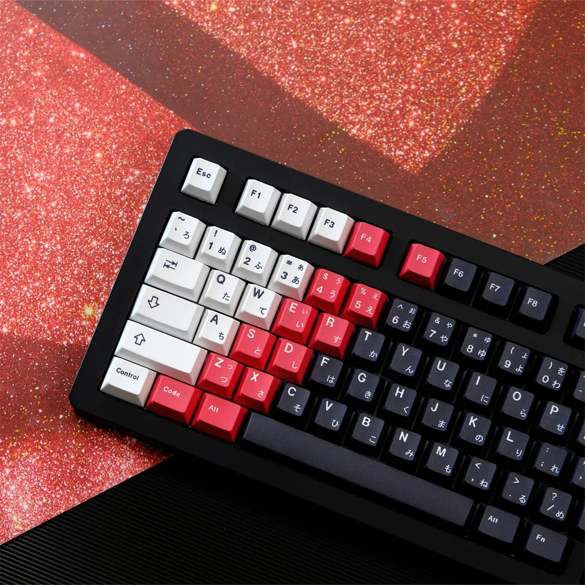 Imagem -03 - Pbt Material Samurai Keycaps Gradiente Cor Dye Sublimation Cherry Perfil Keycap para Switches mx Gaming Teclado Mecânico