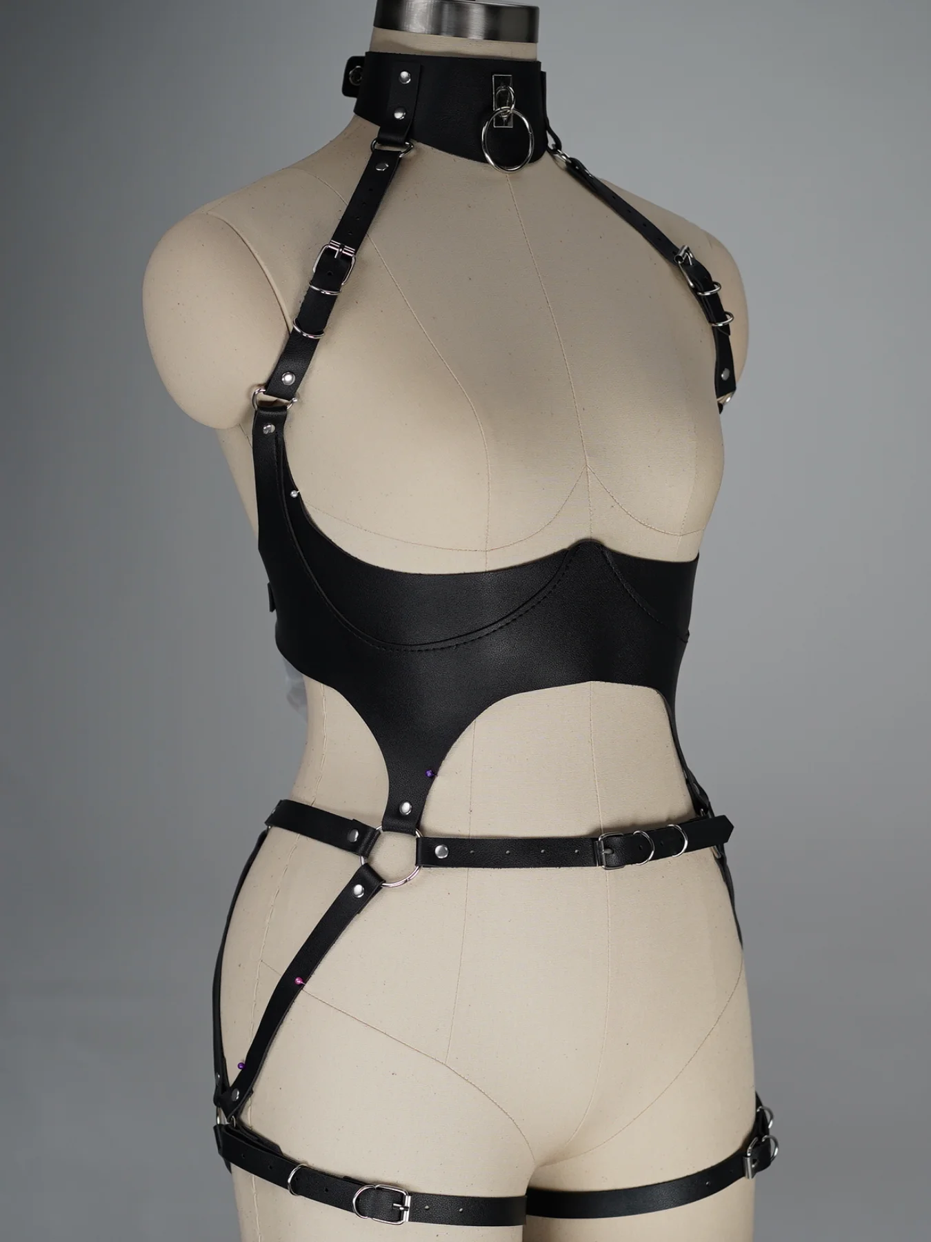 Full-body PU Braband, Street Style Braband Underwear, Women's Valentine's Day Accessory, Adjustable Belt. view 4