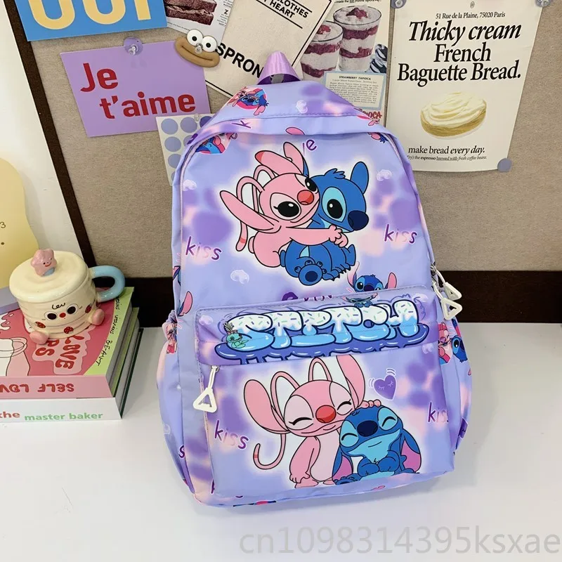 Disney Stitch Backpack for Kids Large Capacity Cute school Bookbag Double Straps Elementary Student Daypack Travel