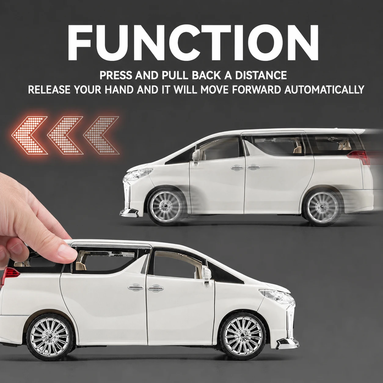 1:32 1:24 Children's Inertia Pull back Car Toy with Lighting Sound Simulation Commercial Car Model Toy For Kids Holiday Gift view 6