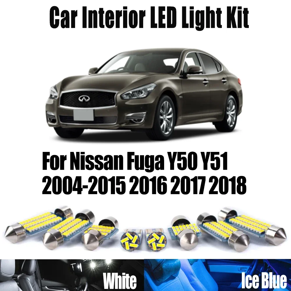 �y�Z�[�����z���Y�t�[�KY50 Y51 2004-2015 2016 2017 2018�pCanbus�ԃi���o�[�v���[�g�d�� LED�C���e���A�h�[���g�����N���[�f�B���O�h�A���C�g�L�b�g