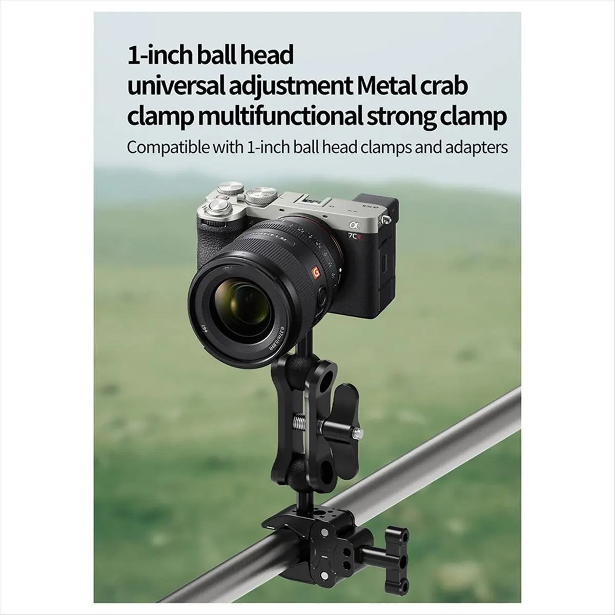 

(AD10) 1-дюймовая шаровая головка с универсальной регулировкой, металлический зажим-краб, многофункциональный мощный кронштейн для настольной камеры