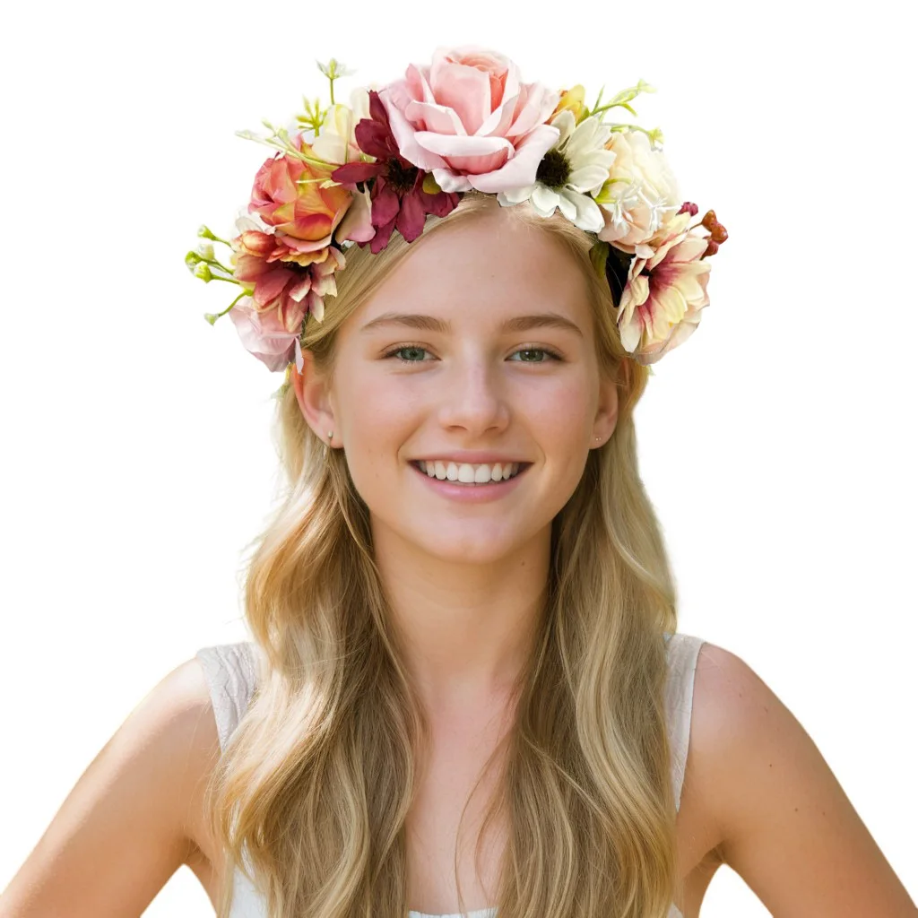 

European and American New Bridal Bridesmaids Simulated Flower Headbands Hawaiian Bohemian Wind Vacation Party Photo Headgear