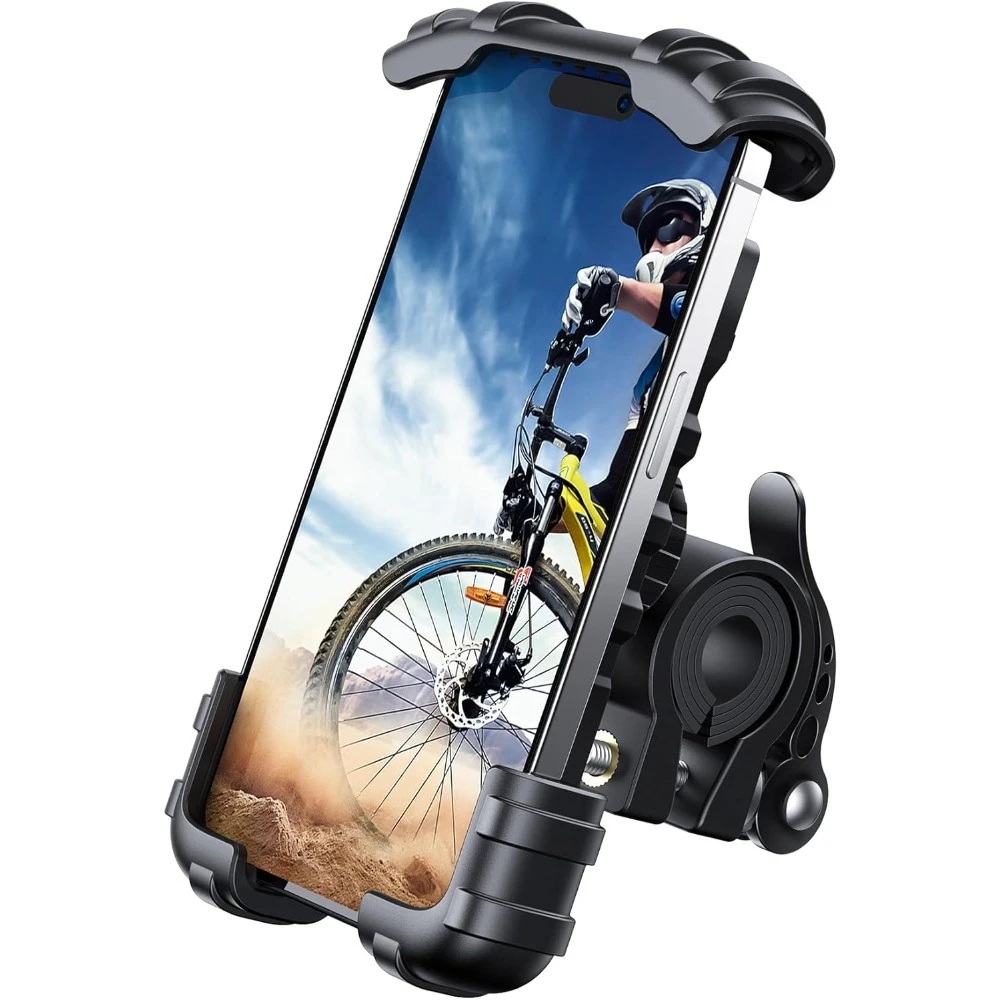 

Bike Phone Holder, Motorcycle Mount - Motorcycle Phone Holder, Handlebar Cell Phone Clamp, Scooter Phone Clip for iPhone