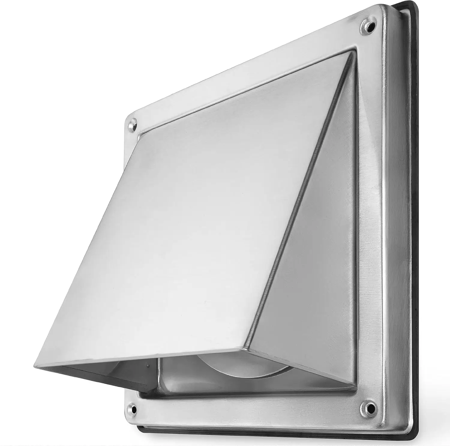

6" Stainless Steel Outdoor Dryer Vent Cover with Gravity Flap - Weatherproof Exhaust Fan Hood for Home & Commercial Use