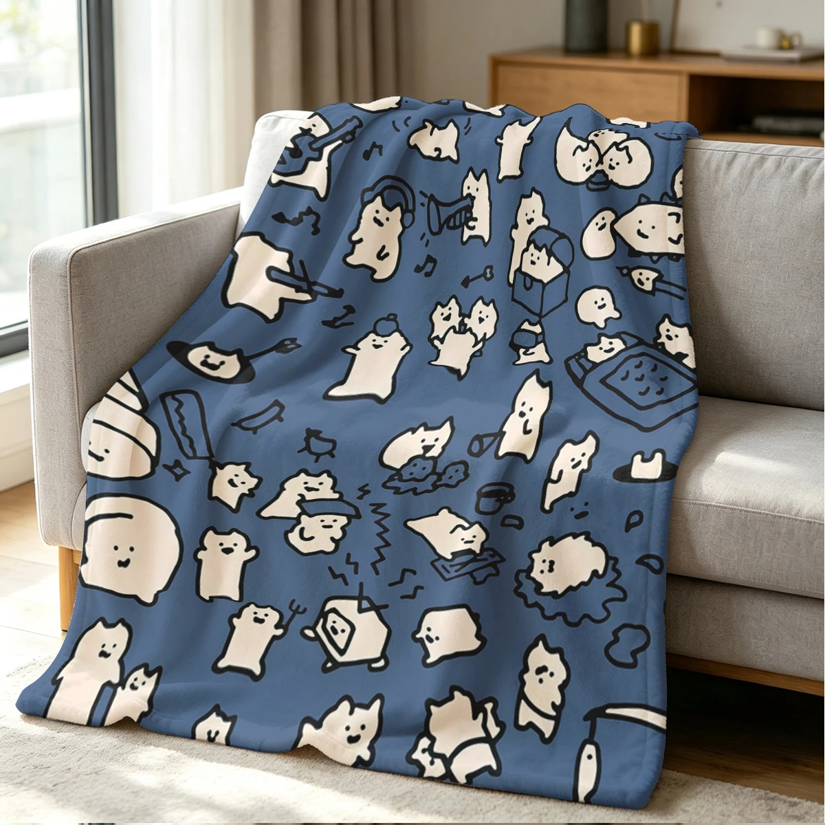 Fun Tribe Blanket Soft Cozy Throw for Sofa Bed Festive Holiday Decor Gift for Kids and Adults,Lightweight and Warm