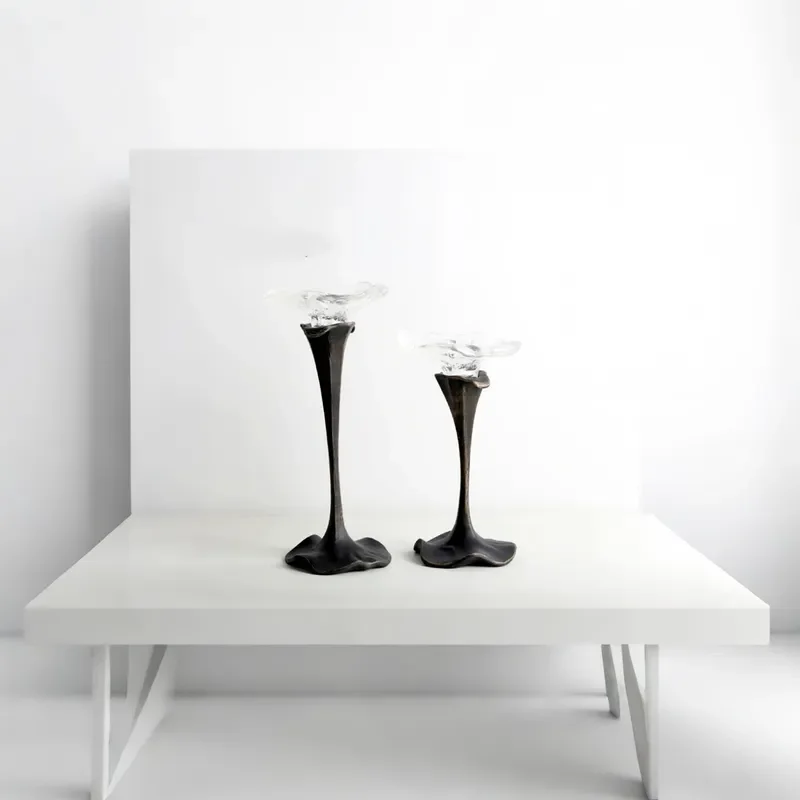 Modern Geometric Metal Candle Holder Luxury Creative Table Centerpiece for Living Room Coffee Table Home Decor Ornament