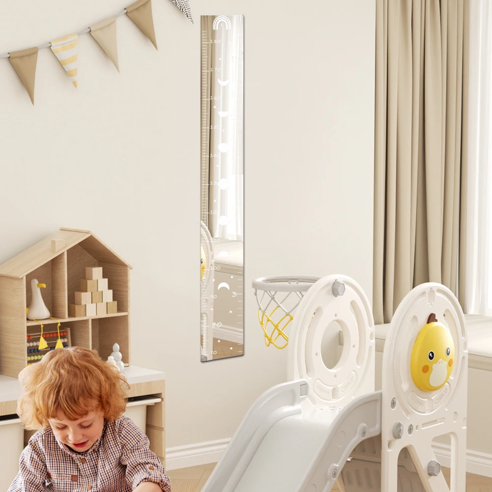 

Mirror Wall Decal Room Self-Adhesive Growth Chart Measurement For Bedroom Indoor Height Wall Sticker Decal