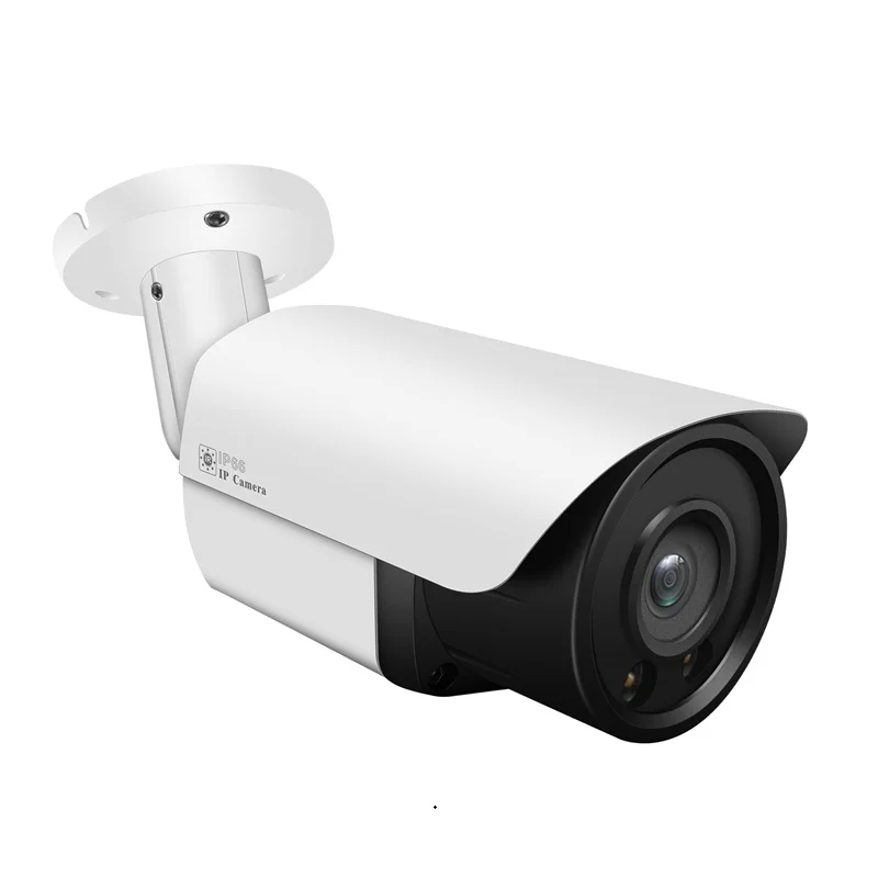 8MP  PoE Bullet IP Camera Dual Light Outdoor Security Camera Human Vehicle Face Detection Built-in Mic ONVIF H.265+ 2.8mm Lens