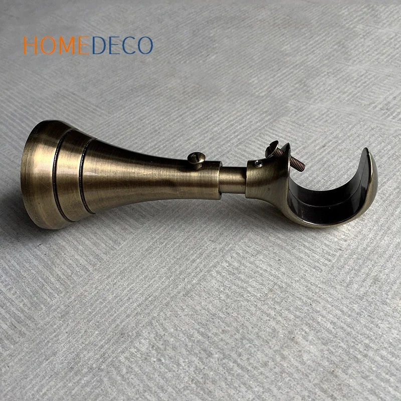 Aluminum Alloy Curtain Rod Pole Black Gold Single Double Pole Carve Roman Curtain Rods Track Holder Accessories Customized