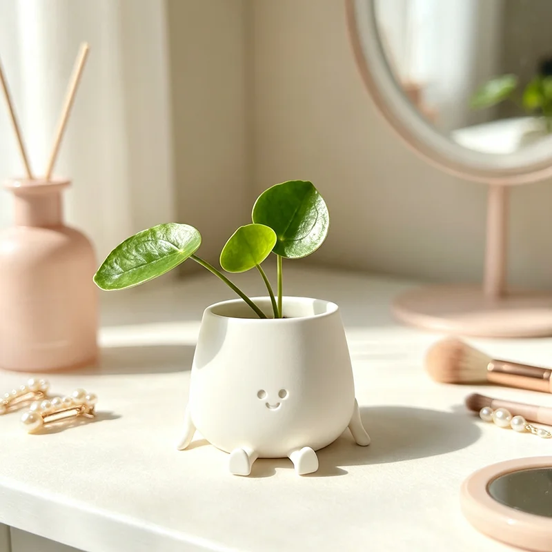 กระถางต้นไม้ลายหน้ายิ้มน่ารักพ - 3D Printing Vase บทวิจารณ์และราคา