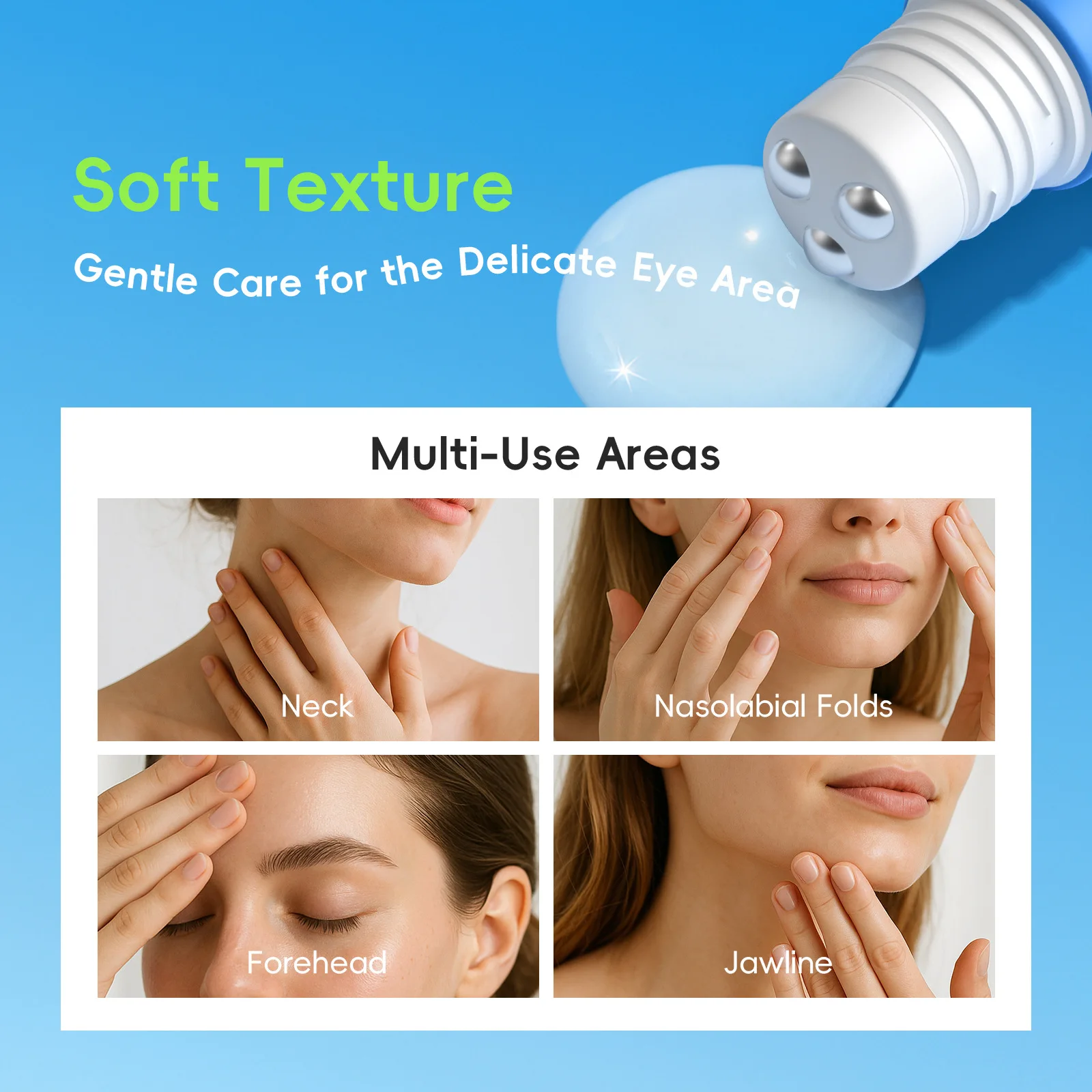 

LAIKOU Hyaluronic Acid Collagen Eye Cream Anti Aging Anti Wrinkle Moisturizing Eye Care Treatment For Dark Circles Puffiness 20g