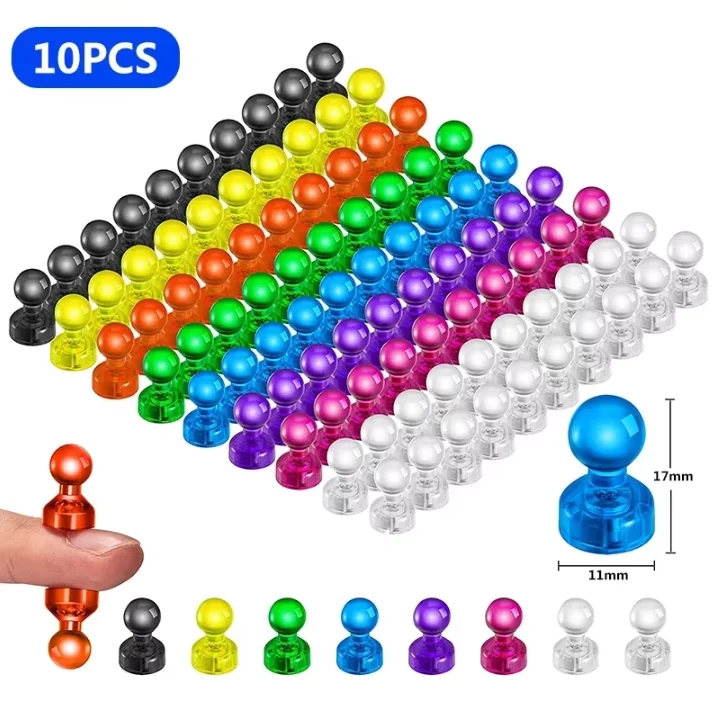 10PCS Magnet Pushpin Office Pushpin Strong Neodymium Magnet Cone Magnet Super Magnet Refrigerator Sticker Magnetic Pushpin