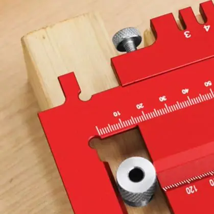 1Pc 2-in-1 Woodworking Gauge Caliper Aluminum Alloy Tenon Marker Push Backrest For Table Saw Measuring Layout Tool