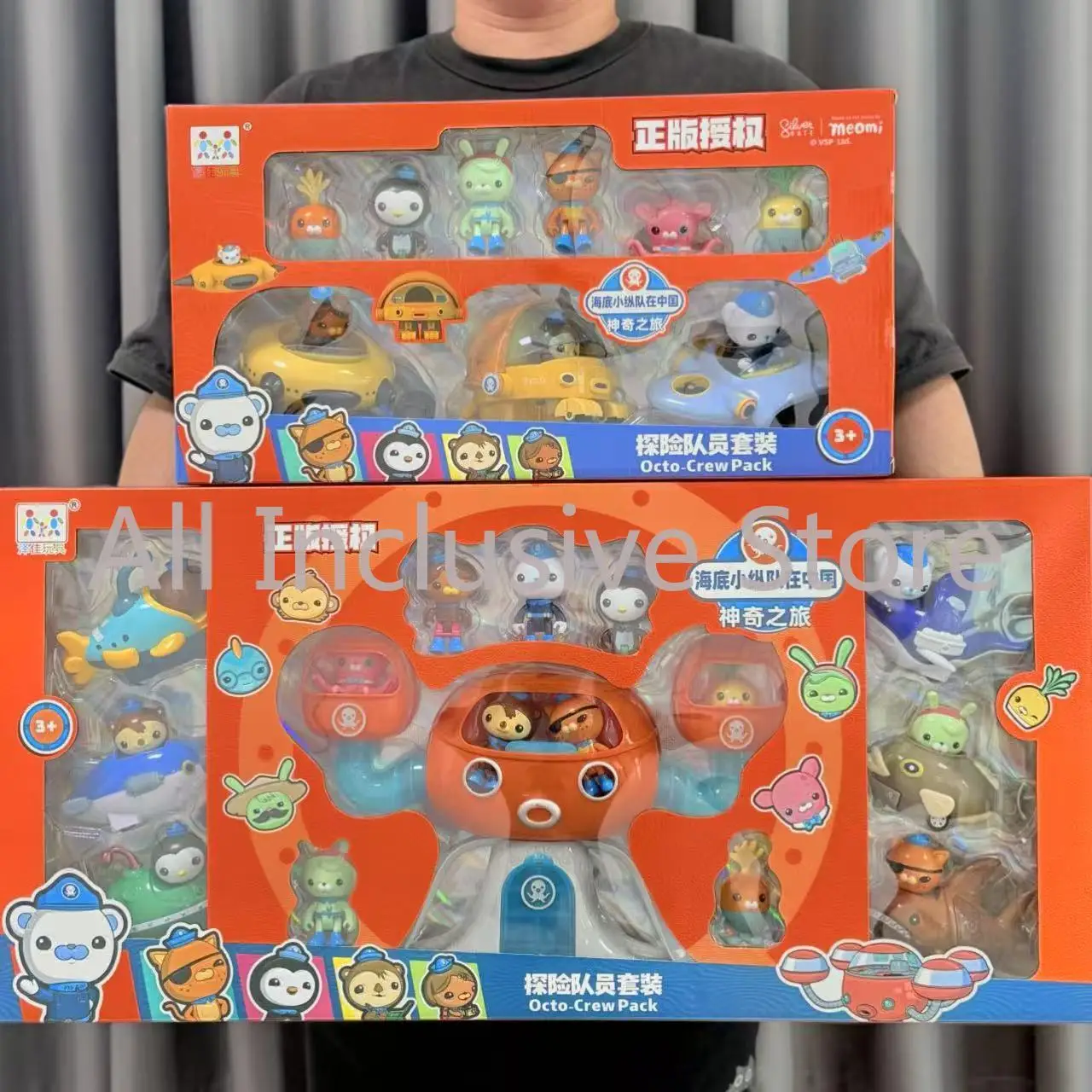 1Set Anime Cartoon Octonauts Figure Captain Ornaments Kwazii Peso Tweak Dashi Inkling Octopod PVC Mini Collection Toys Kids Gift