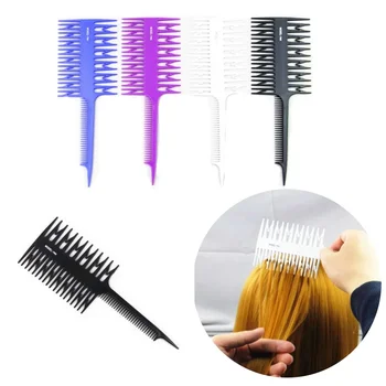 Cepillo para resaltar el cabello, zona de dientes anchos de pescado, peine para el cabello de rata Tai, herramienta de Peinado profesional para peluquería y peluquero
