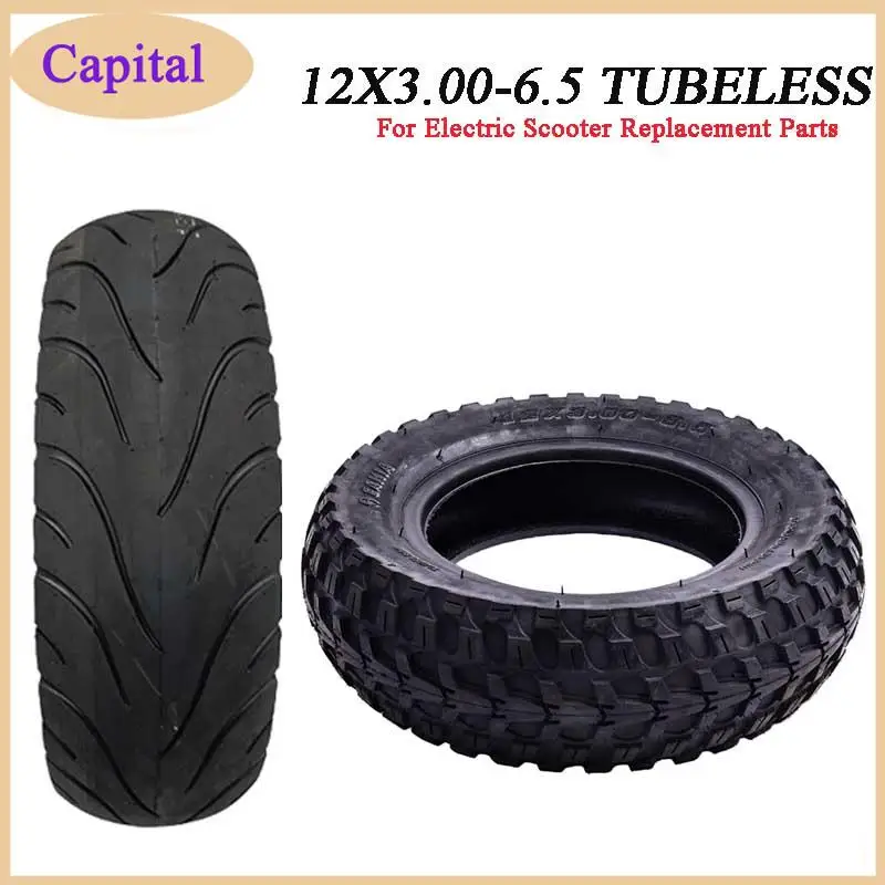 12x3.00-6.5 Off-road Tubeless Tyre for 12 Inch Electric Scooter Self Balance Vehicle 12*3.00-6.5 Vacuum Tire Parts