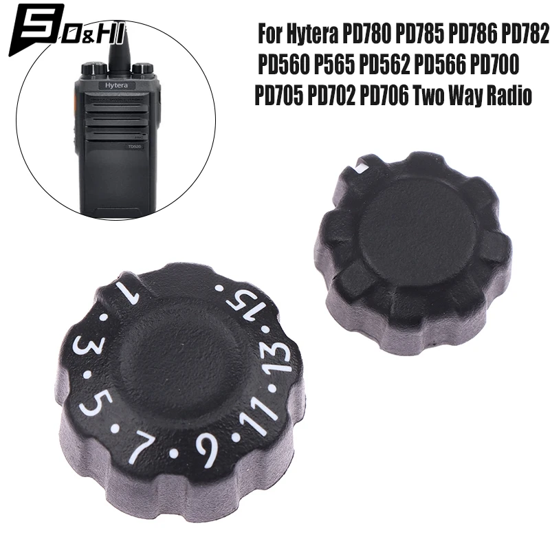 2 pezzi canale + manopola del volume di alimentazione per Hytera PD780 PD785 PD786 PD782 PD560 P565 PD562 PD566 PD700 PD705 PD702 PD706 radio bidirezionale