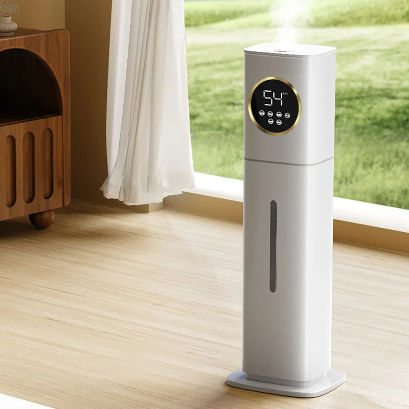 

220V Electric Humidifier 8L Capacity Floor-type Air Purifier Mist Maker Intelligent Touch Screen Adjustable Aromatherapy Fog