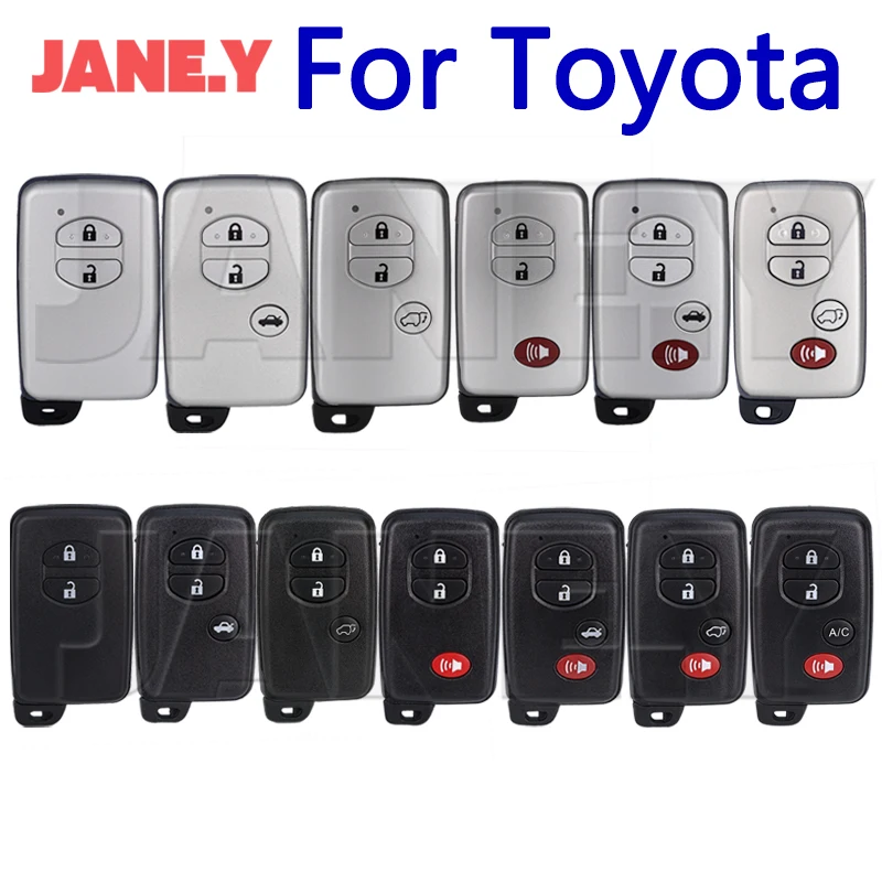 Car Key Case Car Key Shell For Toyota Corolla Camry Prius RAV4 Avalon Land Cruiser Venza with Insert Key Cover Replacement