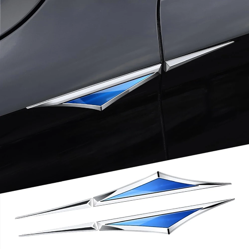 2 Stück 3D Metall Auto-Zubehör Seitentür-Emblem Autoaufkleber Kotflügel-Emblem Abzeichen aus Zinklegierung – Detail 3