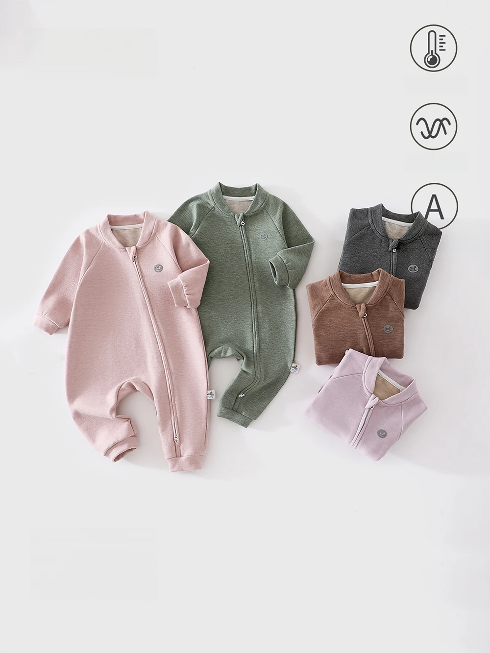 MILANCEL Newborn Baby Romper 3-24M Toddler Girls Jumpsuit Autumn Breathable Baby Clothes 5 Colors Infant Boys Rompers