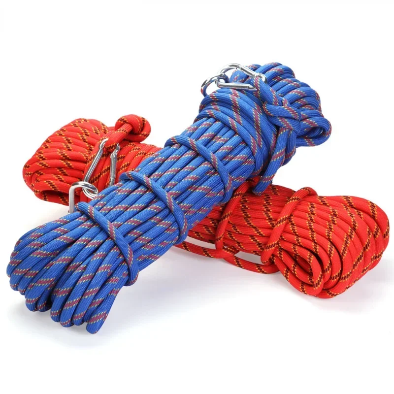 

1M Outdoor Climbing Rope Diameter 10mm Rock Lanyard High Strength Safety Camping Rope Hiking Climbing Survival Fire Escape Cord