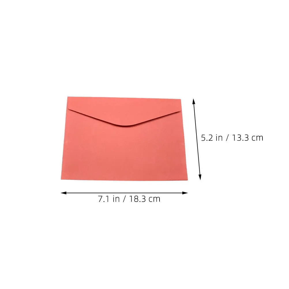 50Pcs Vibrant Colored Envelopes Medium Size Self Adhesive Card Envelopes for Business Letters Postcards Cash Money Security Use