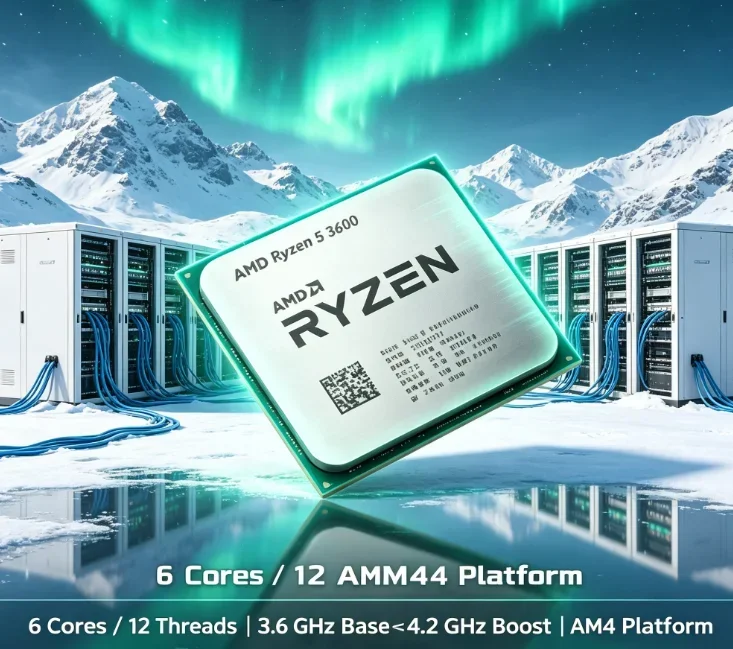 Budget AMD R5 3600 Tray CPU 6 Core 12 Thread 3.6GHz Support DDR4 PCIe 4.0 Unlocked No Box Tray