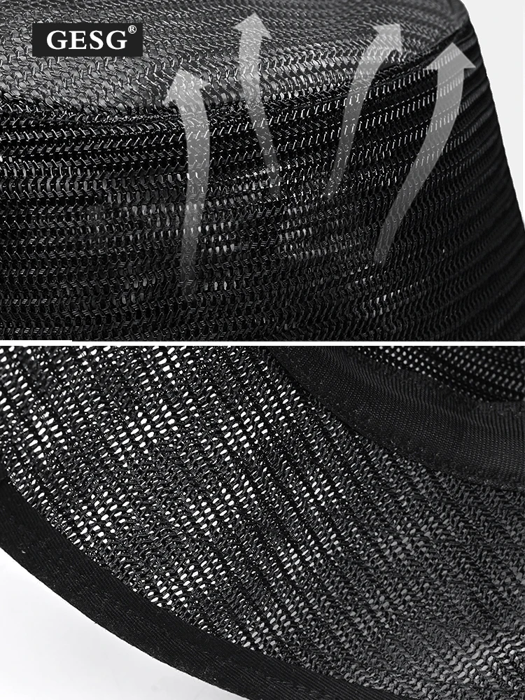 Summer full mesh fisherman hat men's sun protection and sunshade hat outdoor travel fishing hat big head circumference basin ha - Image 3