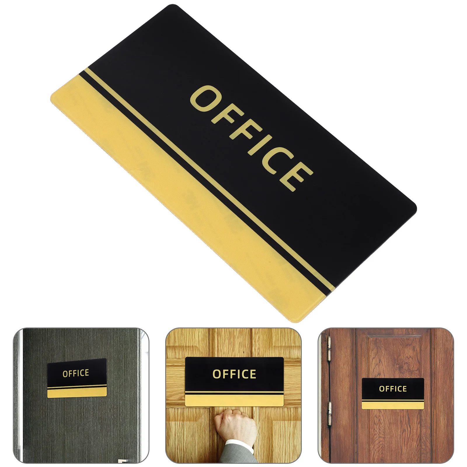 

Acrylic Office Sign Self Adhesive Backing Easy Install Door Wall Name Plate for Business Home Office Decor