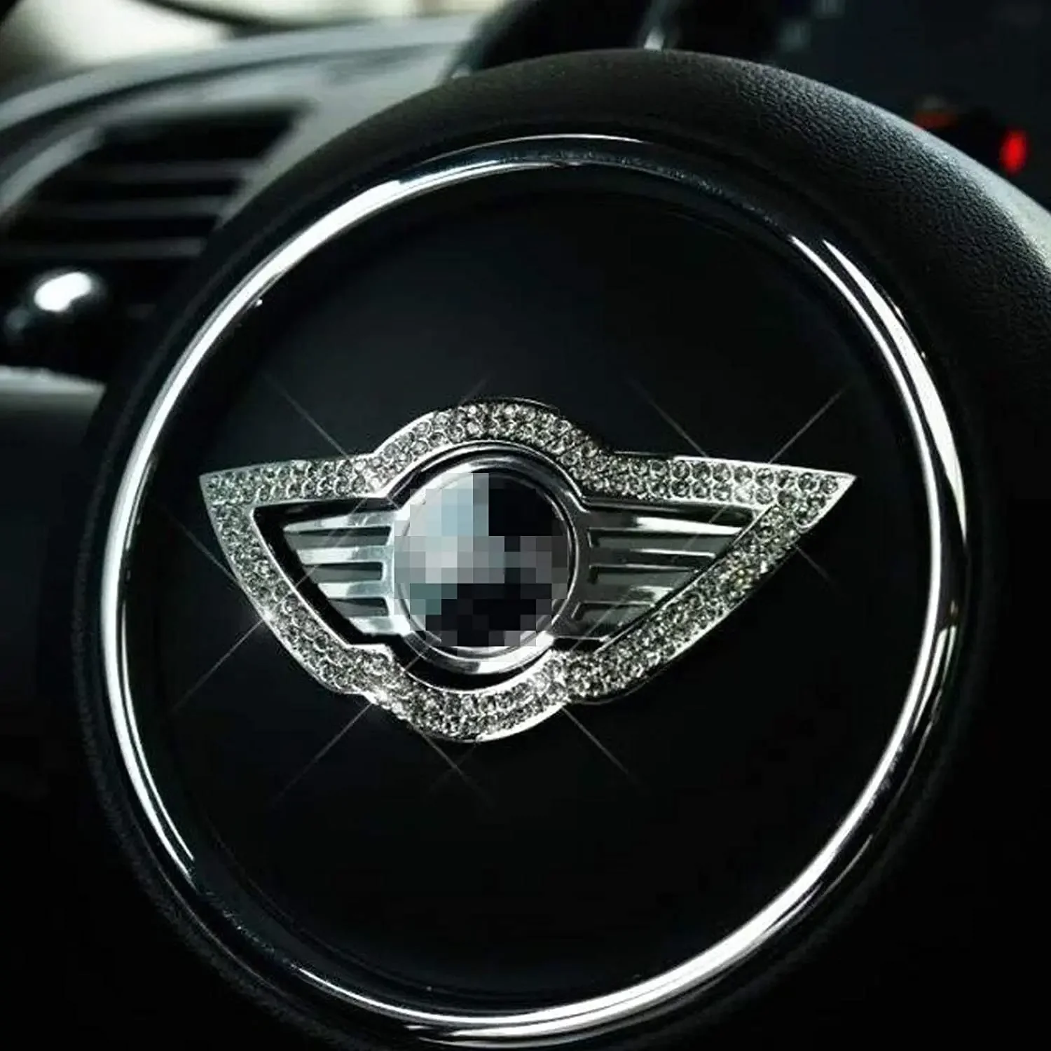 Car Steering Wheel Emblem Badge Sticker for Mini Cooper S R55 F55 F56 F57 F60 R56 R60 R61 COUNTRYMAN ONE Interior Accessories