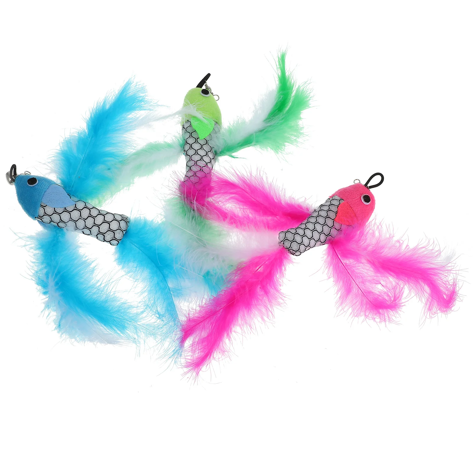 

3pcs Replacement Fish Head For Cats Interactive Cat Plaything Cat Replacement Play Exercise Pet Accessories Kitten