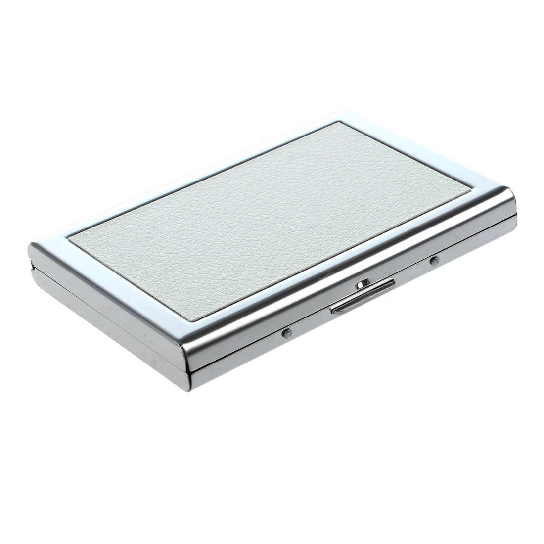 ABQR Waterproof Stainless steel Business ID Credit Card Wallet Holder Case Box PurseColor:White