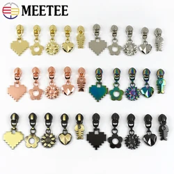 10-20Pcs Meetee 5# Zippers Slider for Nylon Zipper Tape Garment Shoes Zips Pull Head Bags Jacket Zip Repair Kits DIY Accessories