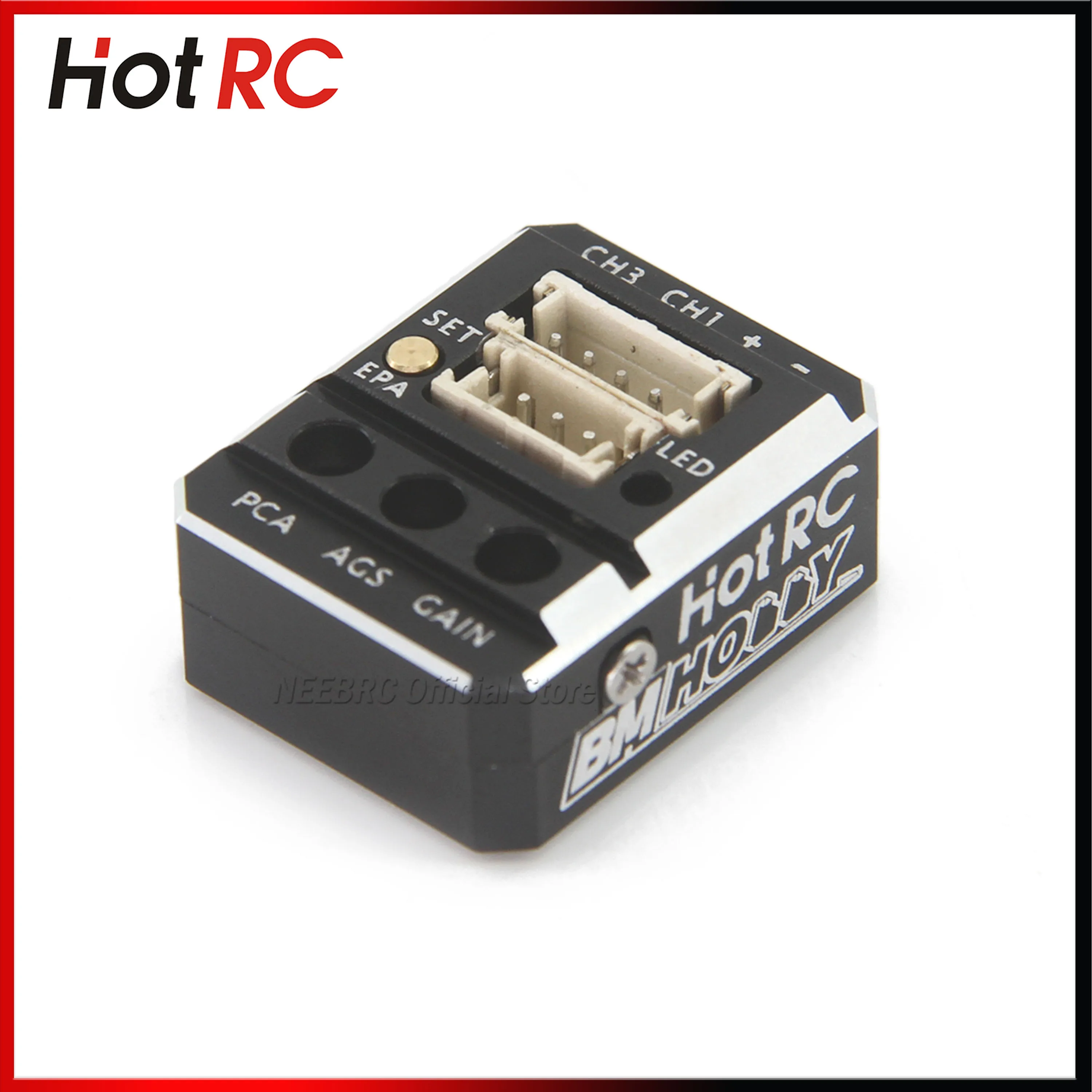 

HotRC Model Car Gyro F11 Mini Metal Gyroscope PWM 3.5-9V Jst1.5 for RC On-road Drift Racing Rally Boat Remote Control Vehicle