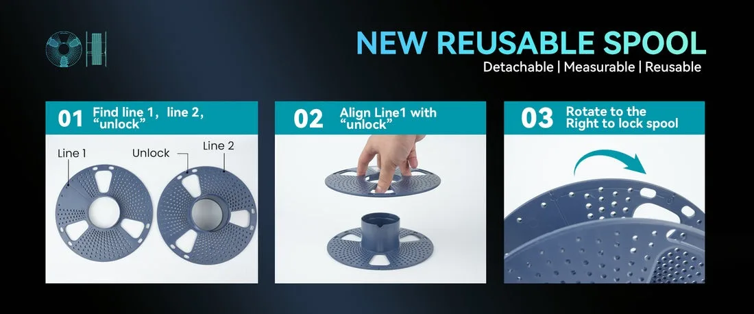 SUNLU 2KG PLA/PETG/PLA PLUS Filament 1,75mm 1KG Ohne Behälter 3D-Drucker Filament für 3D-Stift & Nachfüllfilament – Detail 4