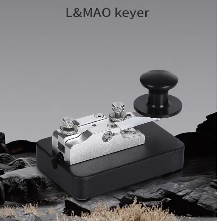 

Laomao Manual Key Keyer CW Morse Code for HAM RADIO Light hand key shortwave CW transmission 3.5mm audio plug