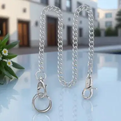 

Electroplated Metal Pocket Watch Chain Hanging Accessory for Clothing Bag Jeans Coat Lightweight Durable Stylish