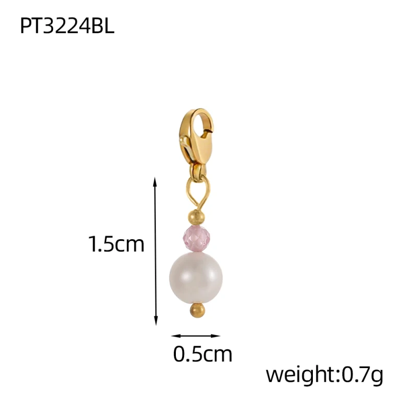 Naturstein Anhänger Edelstahl Charm Edelstahl Anhänger vergoldet DIY Schmuck Halskette Armband Schmuck Zubehör