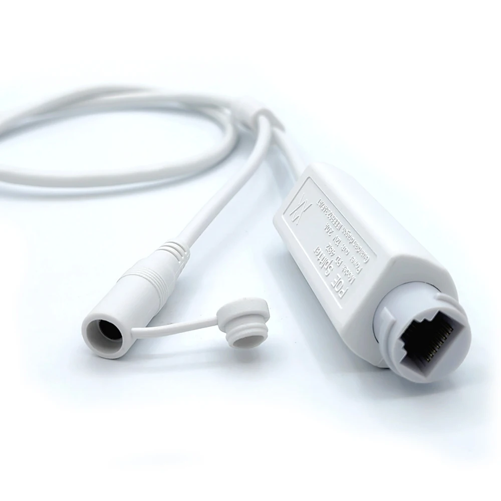 10pcs ultrasonic Built-in 48V POE Module CCTV end Cable LAN Power over Ethernet Lan RJ45+DC Ports Cables 60cm long