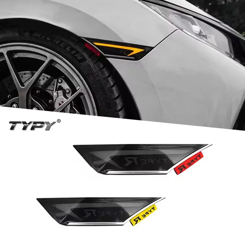 

Car Modified Led Side Marker Fender Signal Daytime Running Light With Type R Emblems For Honda Civic Civic Hatchback 2016-2020