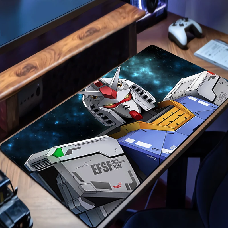 Mousepad Mechanical Warrior RX-78-2 Gundam Non Slip Desk Mouse Mat Gaming Mouse Pad Rubber Desk Mat HD Keyboard Pad Extended Pad